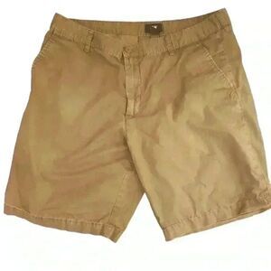 H&M Men’s Army Green Cotton Flat Front Chino Shorts